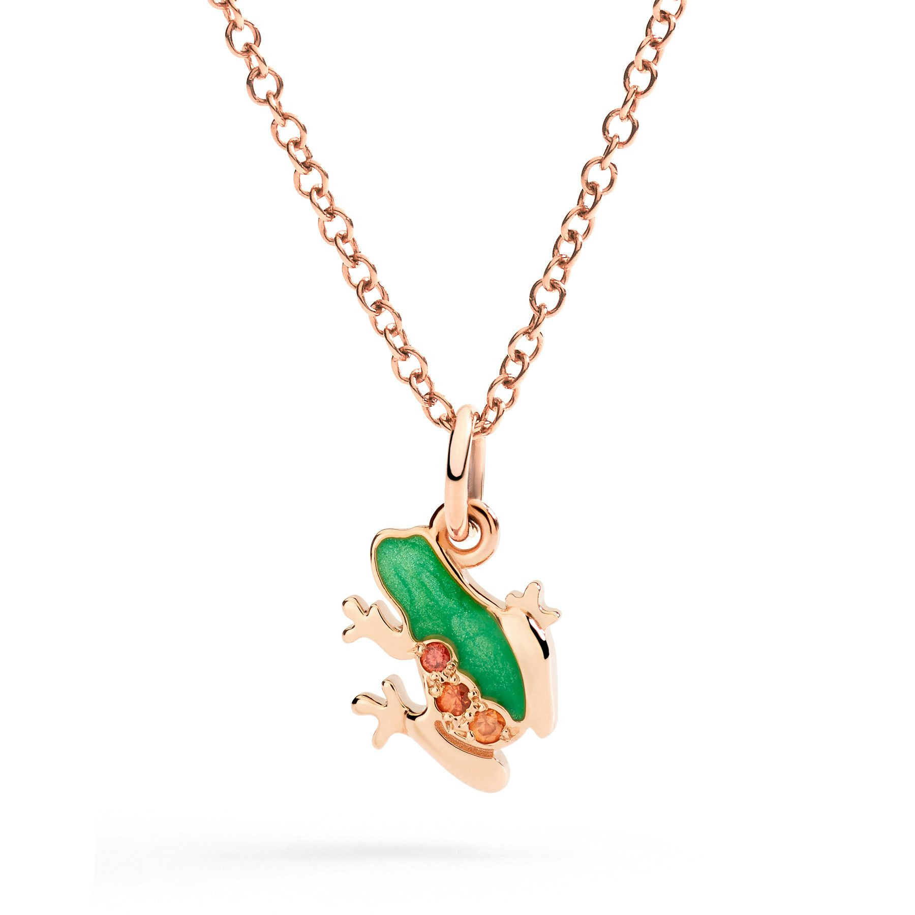 ROSE GOLD, ENAMEL & SAPPHIRE CHARM - 2