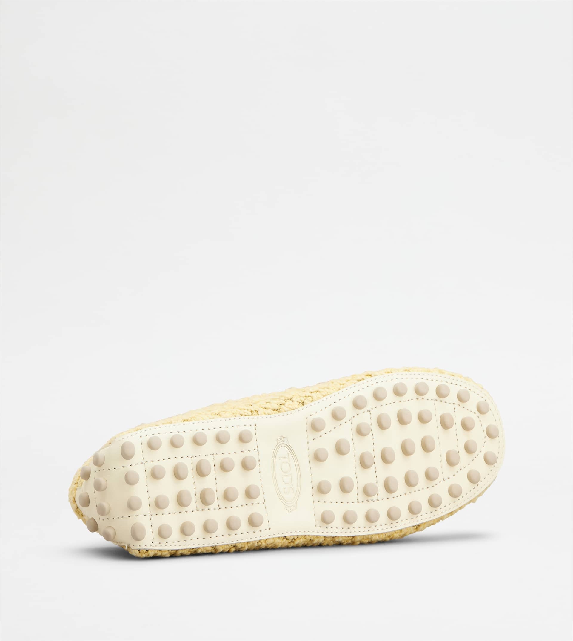 GOMMINO DRIVING SHOES IN FABRIC AND LEATHER - YELLOW - 4