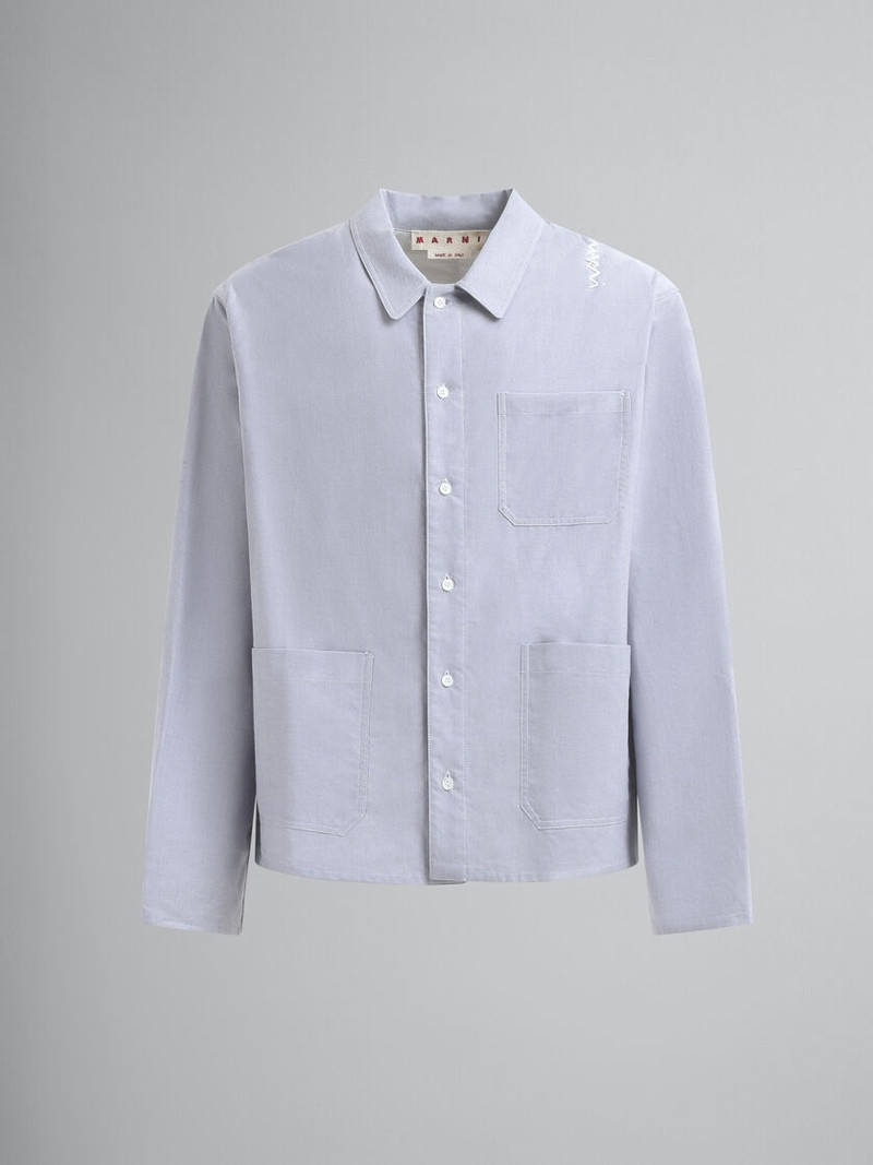 GREY OXFORD SHIRT WITH MARNI SYMBOL 1