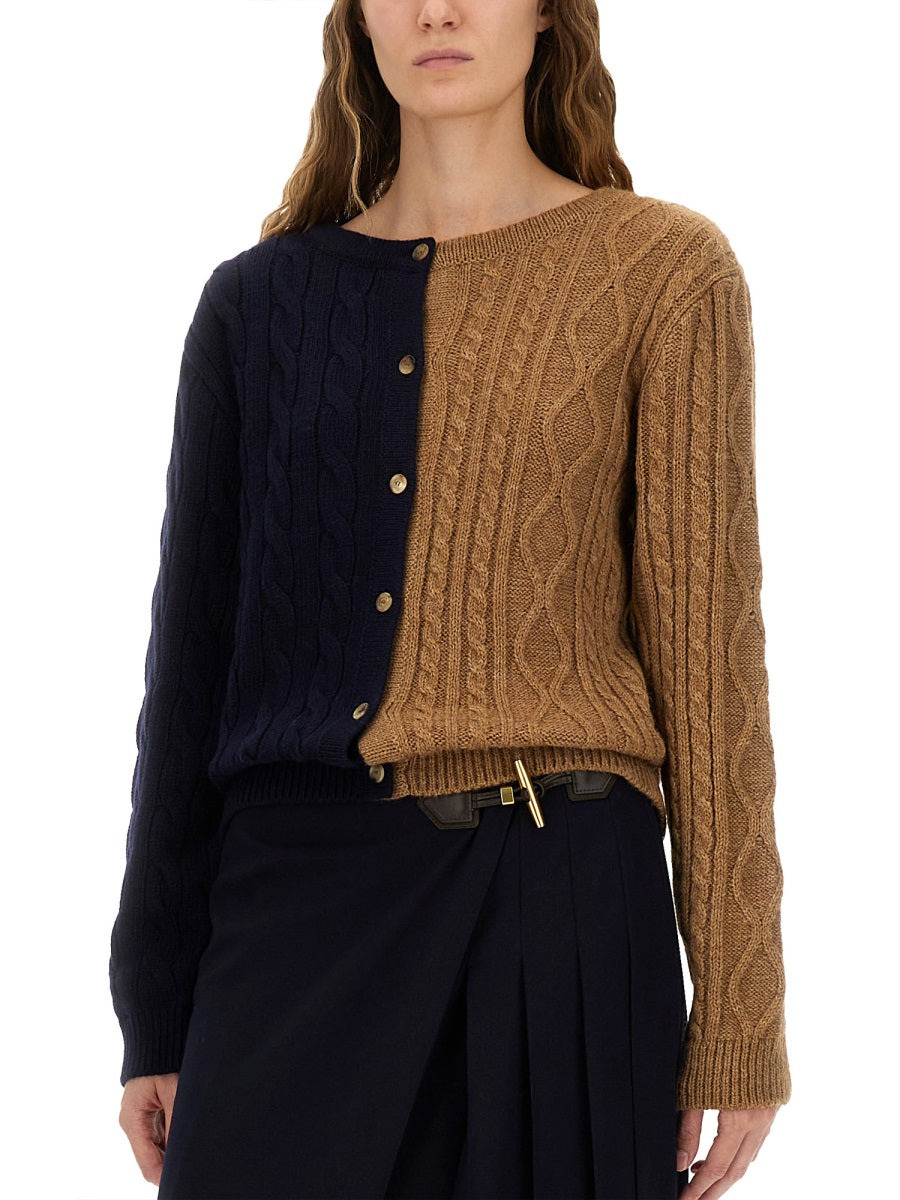 Moschino Women Two-Tone Alpaca Blend Cardigan - 4