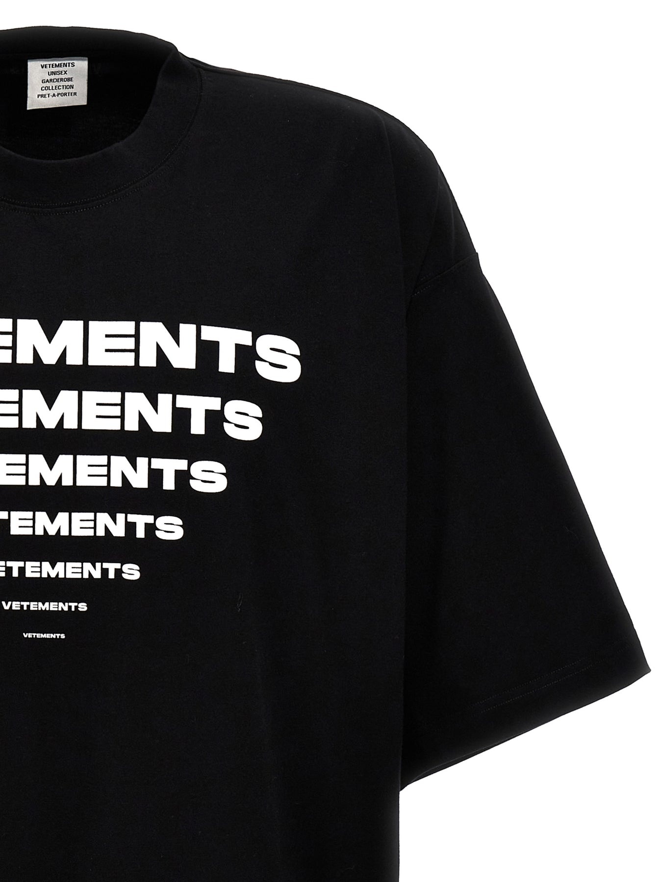 VETEMENTS Pyramid Logo T-Shirt White/Black | wananluxury