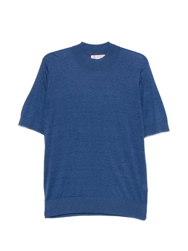 short-sleeve crew-neck sweater 1
