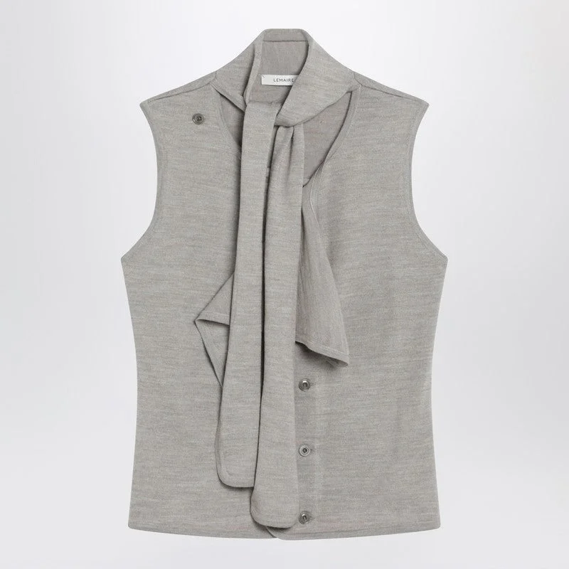 Lemaire Taupe Wool Blend Waistcoat Women - 1