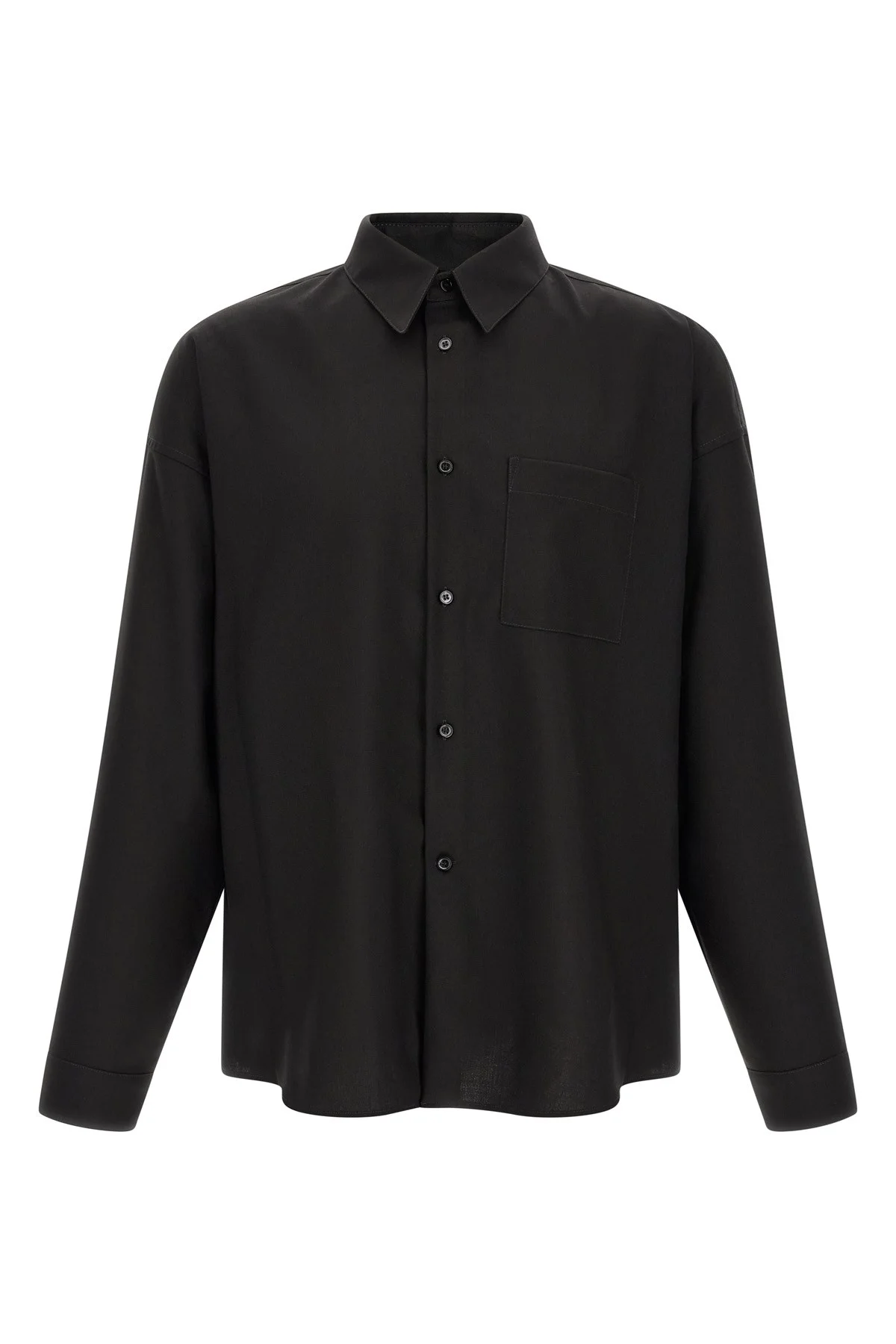 Wool Shirt With Pocket - 1