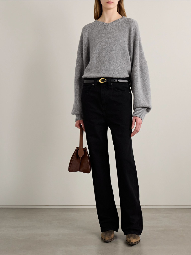 KHAITE Wolfe oversized cashmere sweater Gray outlook