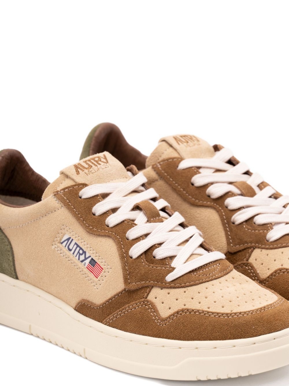 Medalist suede-panelled lace-up sneakers - 5