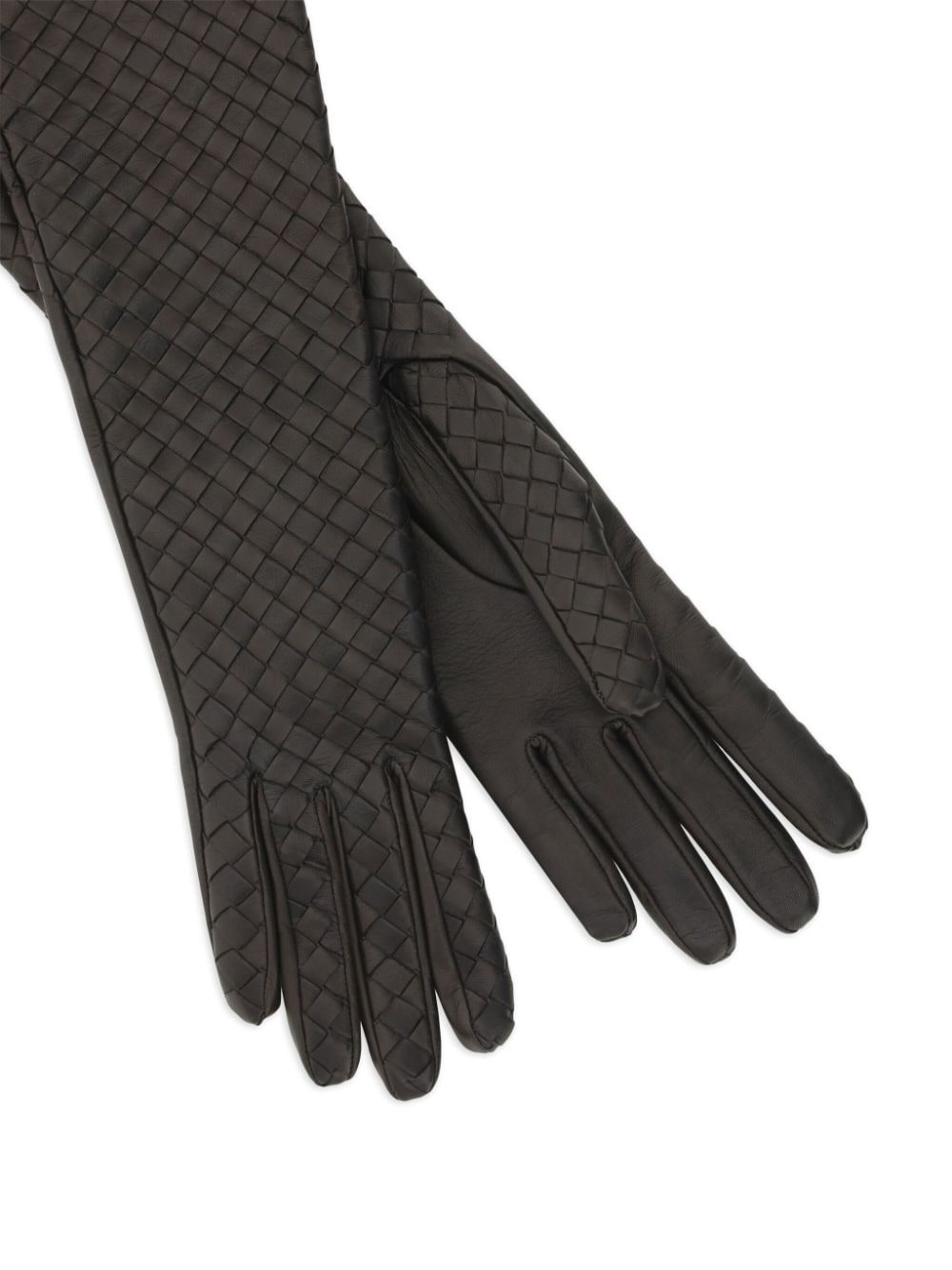 Intrecciato leather gloves - 3