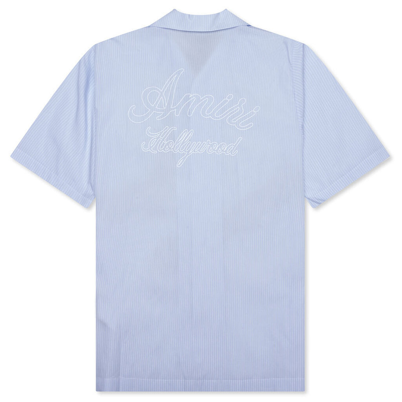 AMIRI STARBURST POPLIN CAMP SHIRT - ASHLEY BLUE outlook