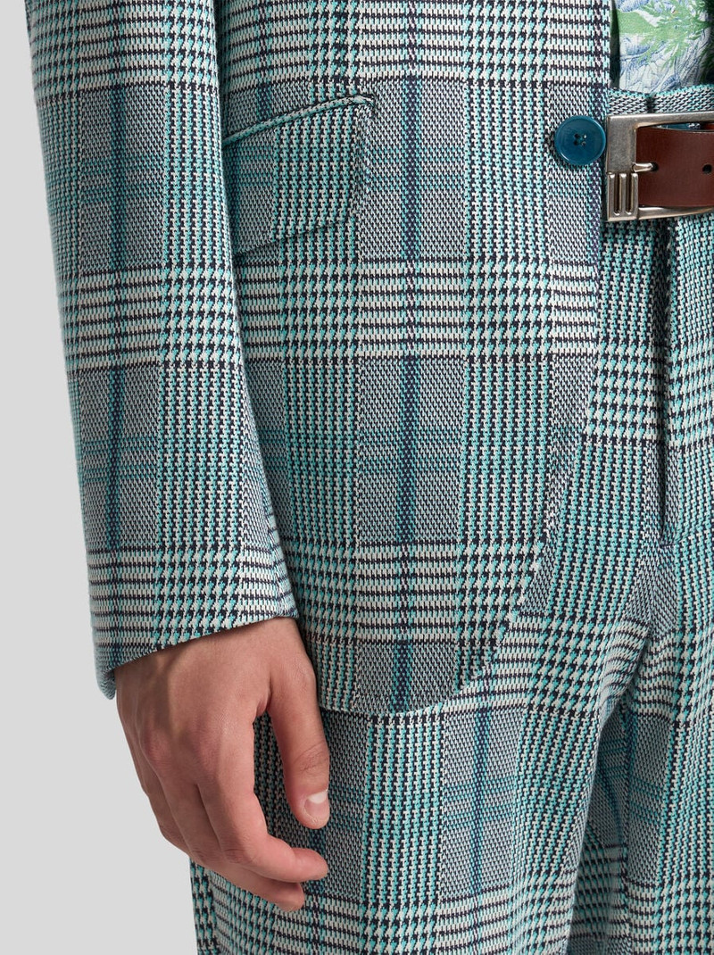 GLEN PLAID JERSEY BLAZER 2
