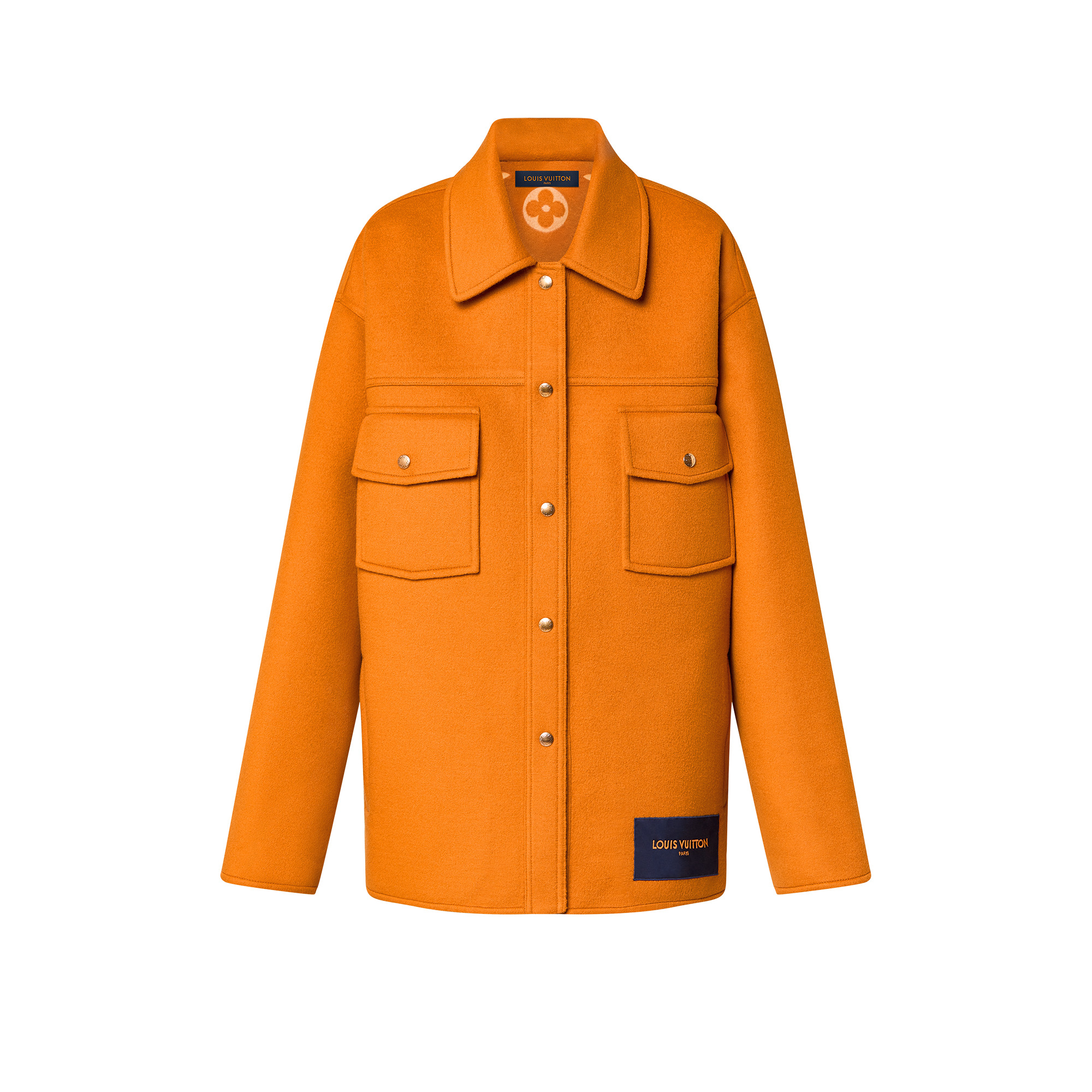Orange Double Face Shirt Jacket - 1