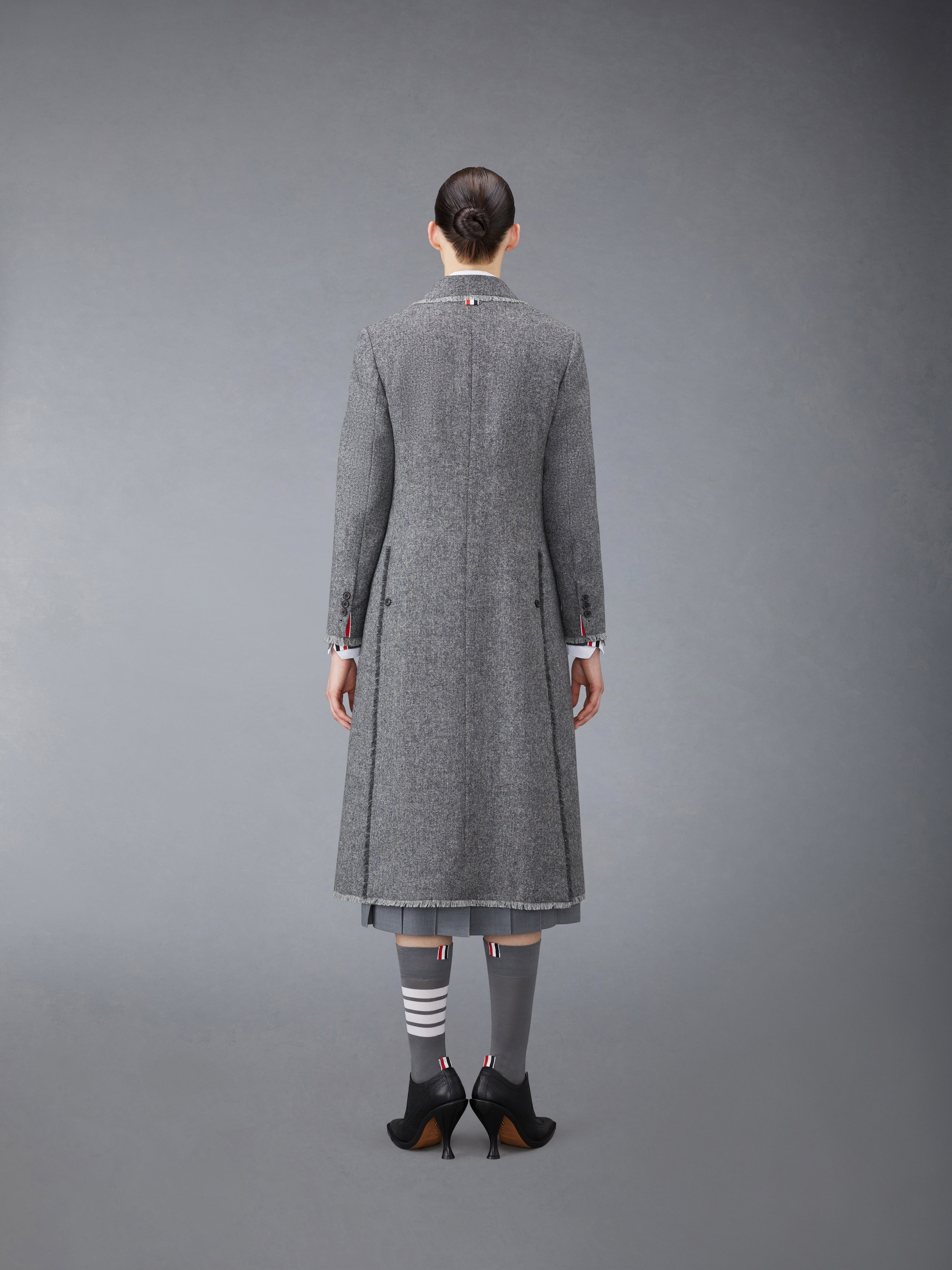 DONEGAL TWEED WIDE LAPEL OVERCOAT - 2