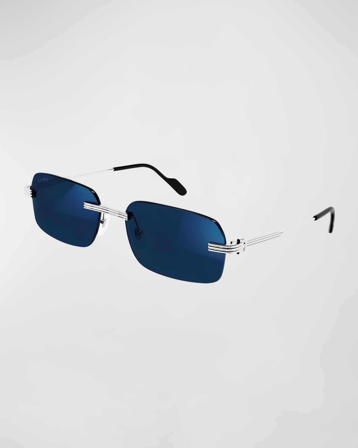 Rimless Metal Rectangle Sunglasses - 3