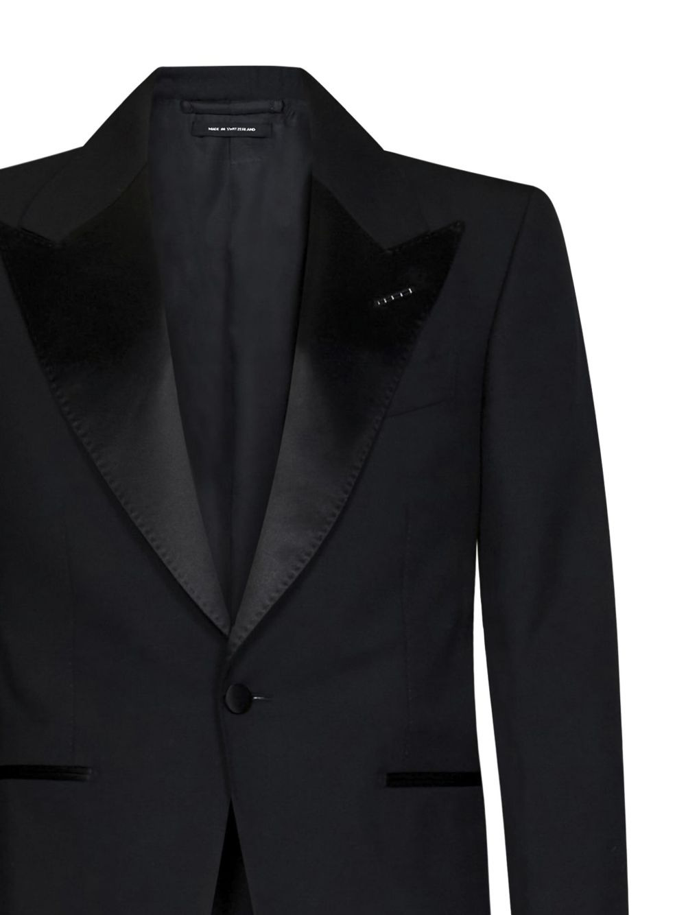 silk-lapel single-breasted wool jacket - 3