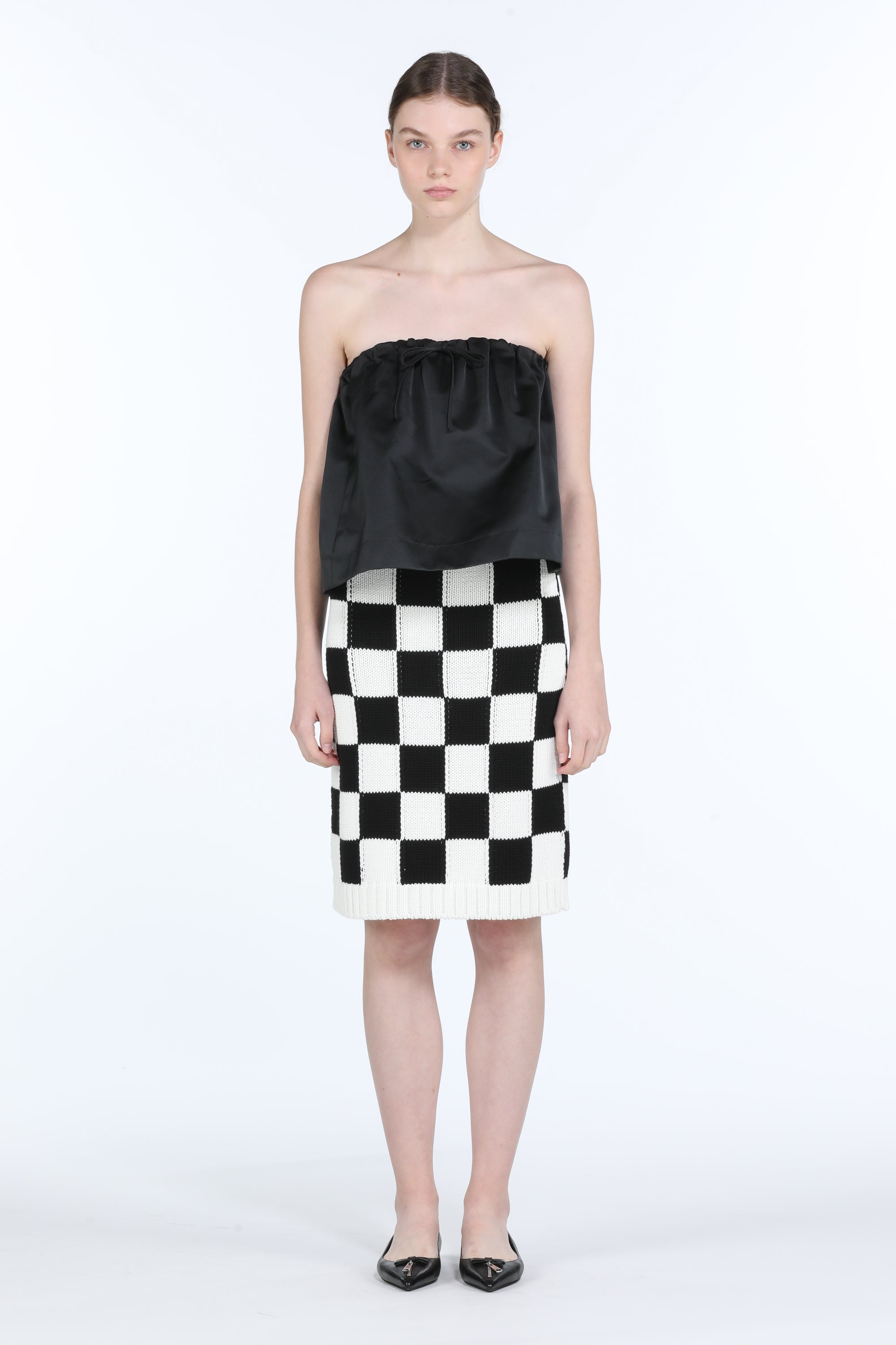 STRAPLESS TAFFETA TOP - 4