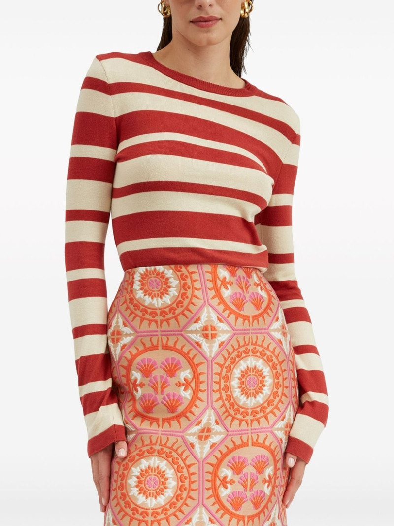 La DoubleJ striped cotton-blend jumper outlook
