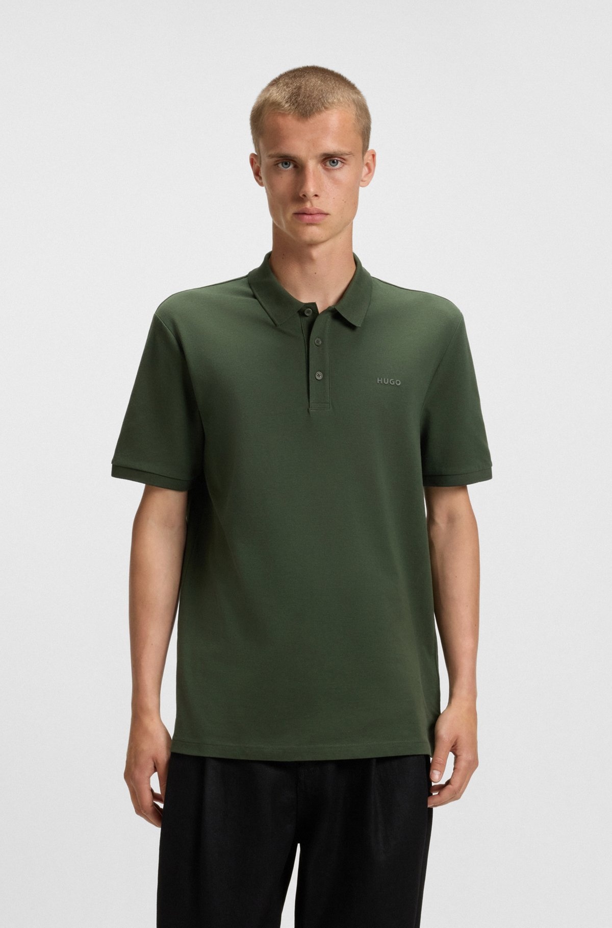 COTTON-PIQUÉ POLO SHIRT WITH ALL-OVER PRINT - 2