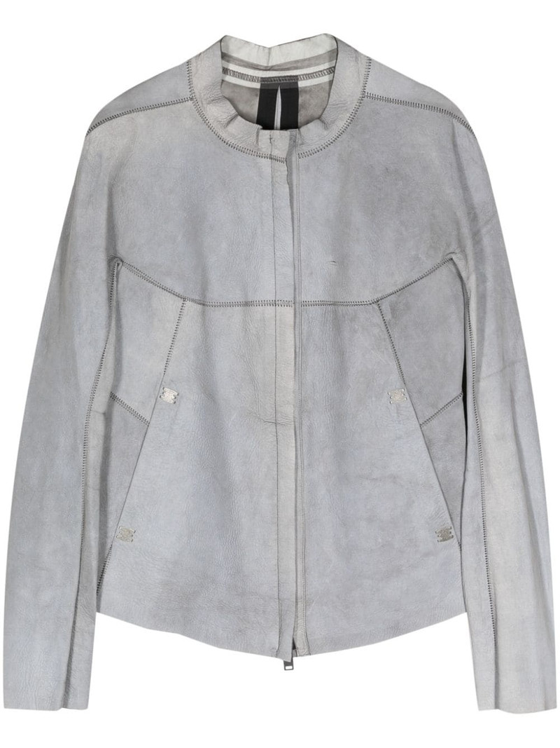 panelled leather jacket 1