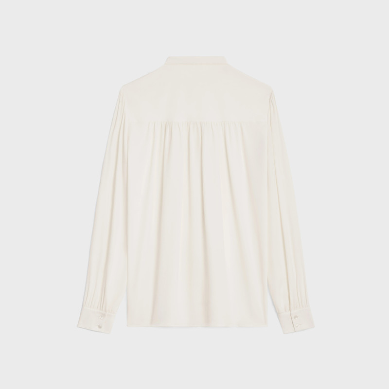 CELINE lavallière blouse in silk crepe and acetate outlook