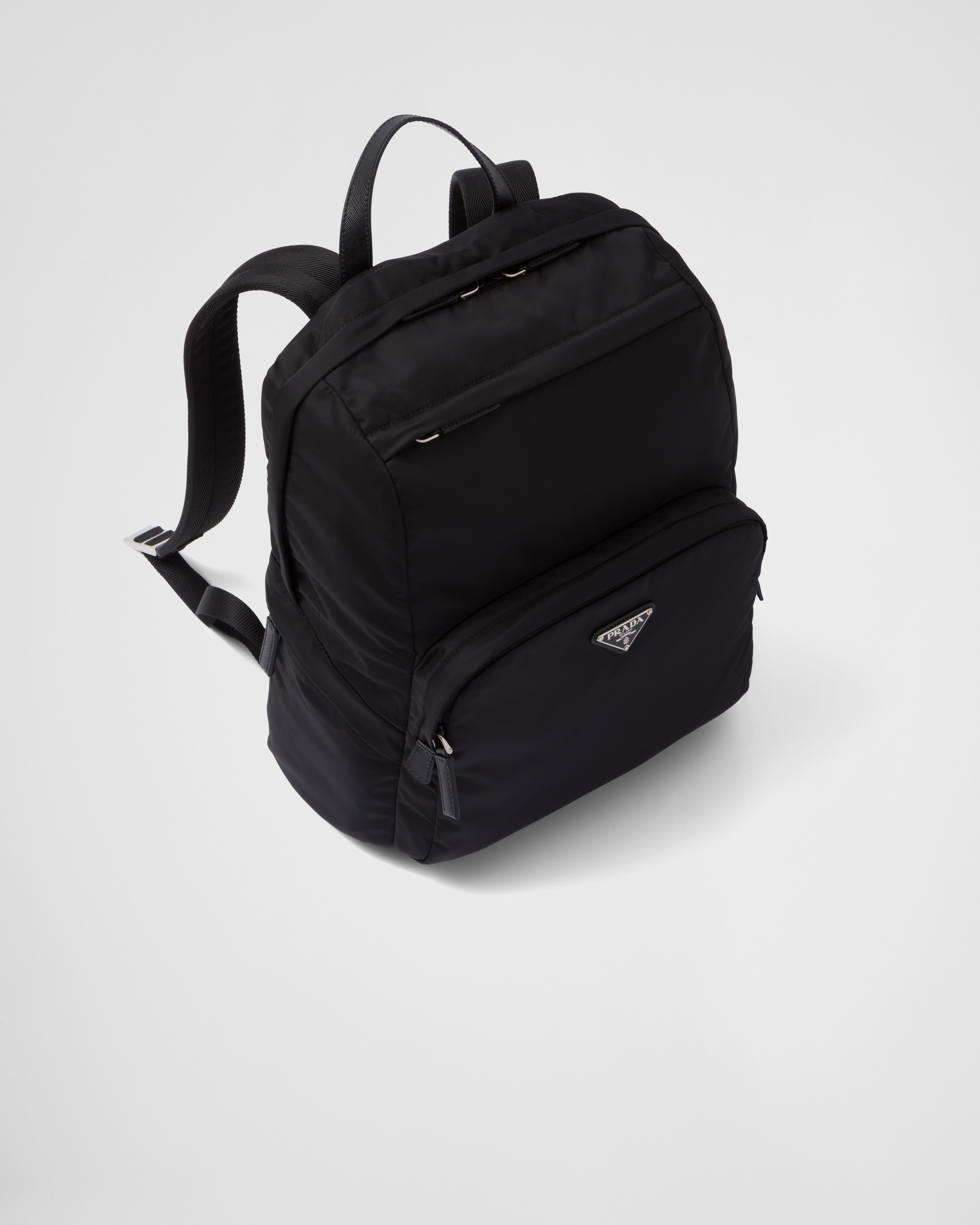 Re-Nylon and Saffiano leather backpack - 3