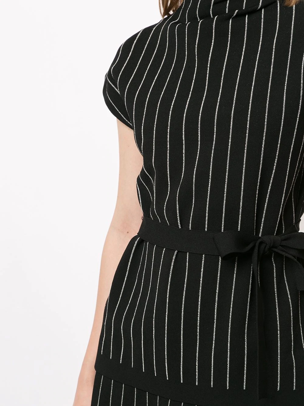 knitted pinstripe pattern top - 5