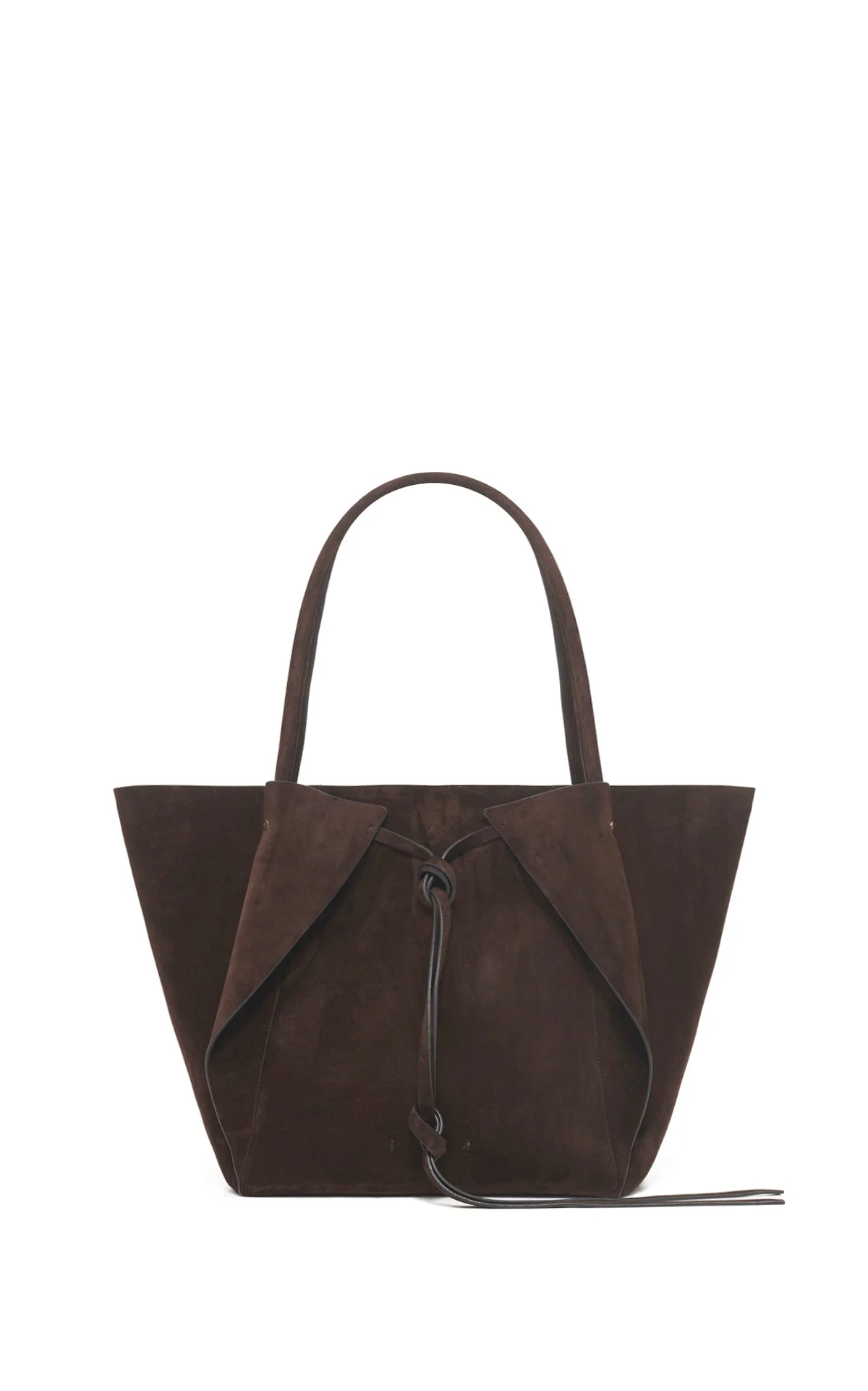 Marija Tote Bag in Chocolate Suede - 1