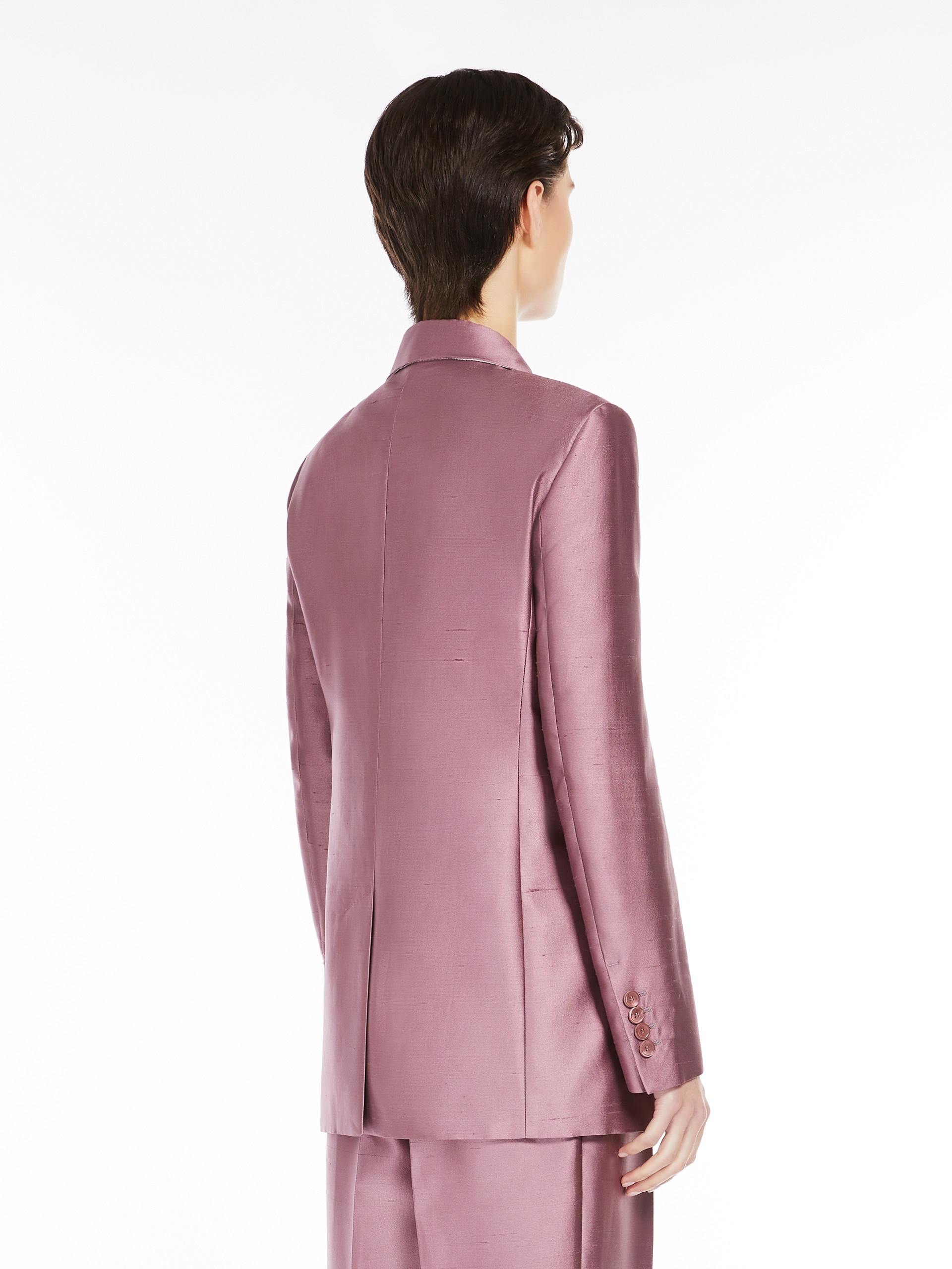 MALAGA Blazer in silk shantung and cotton - 4
