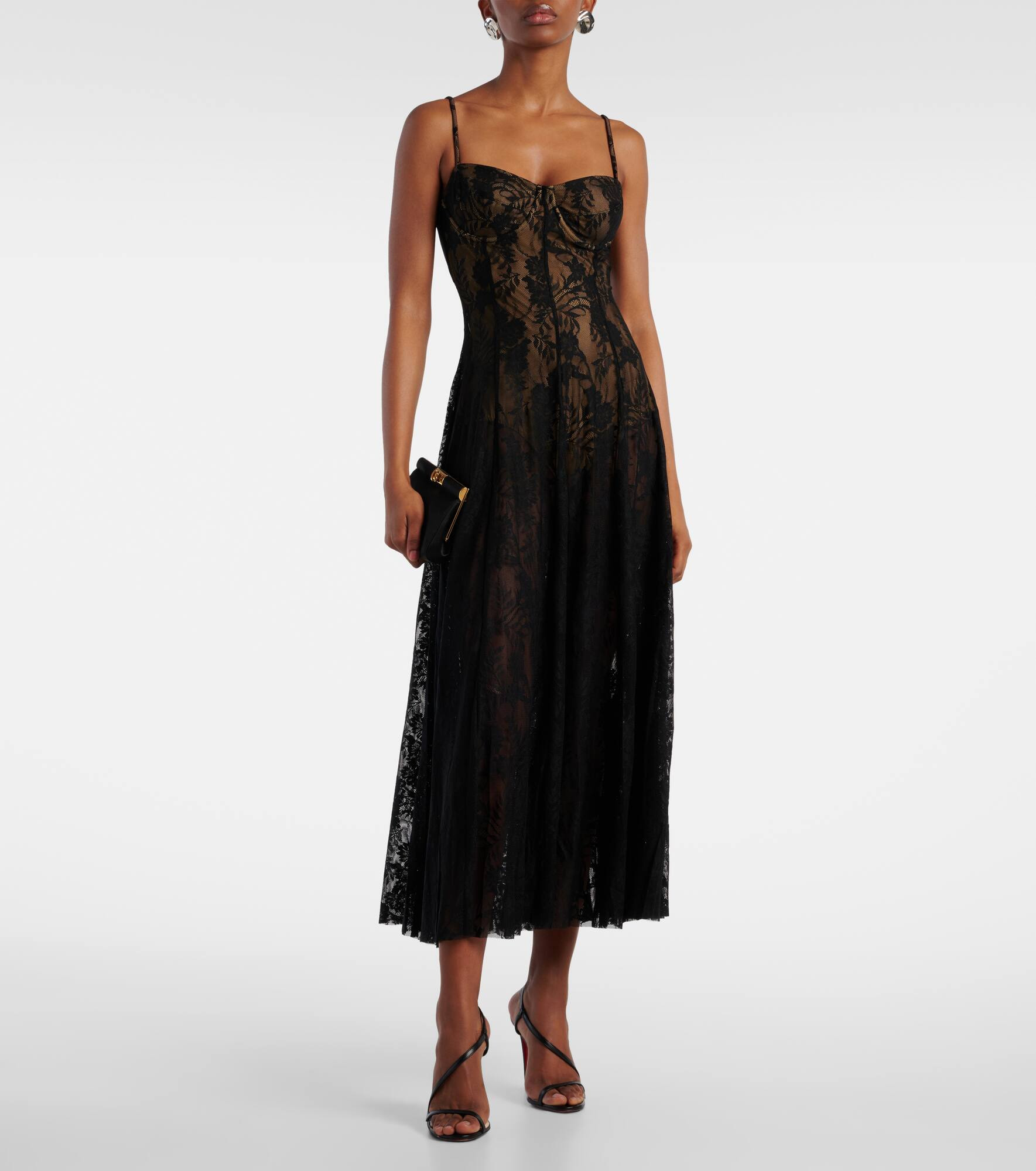Floral lace slip dress - 2