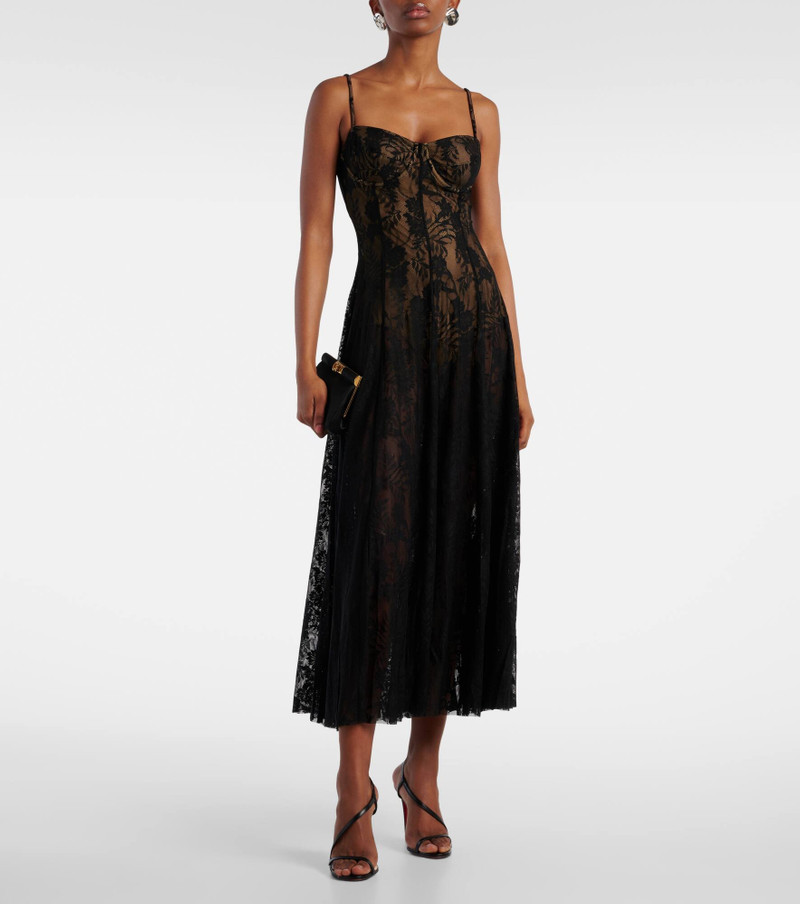NORMA KAMALI Floral lace slip dress outlook