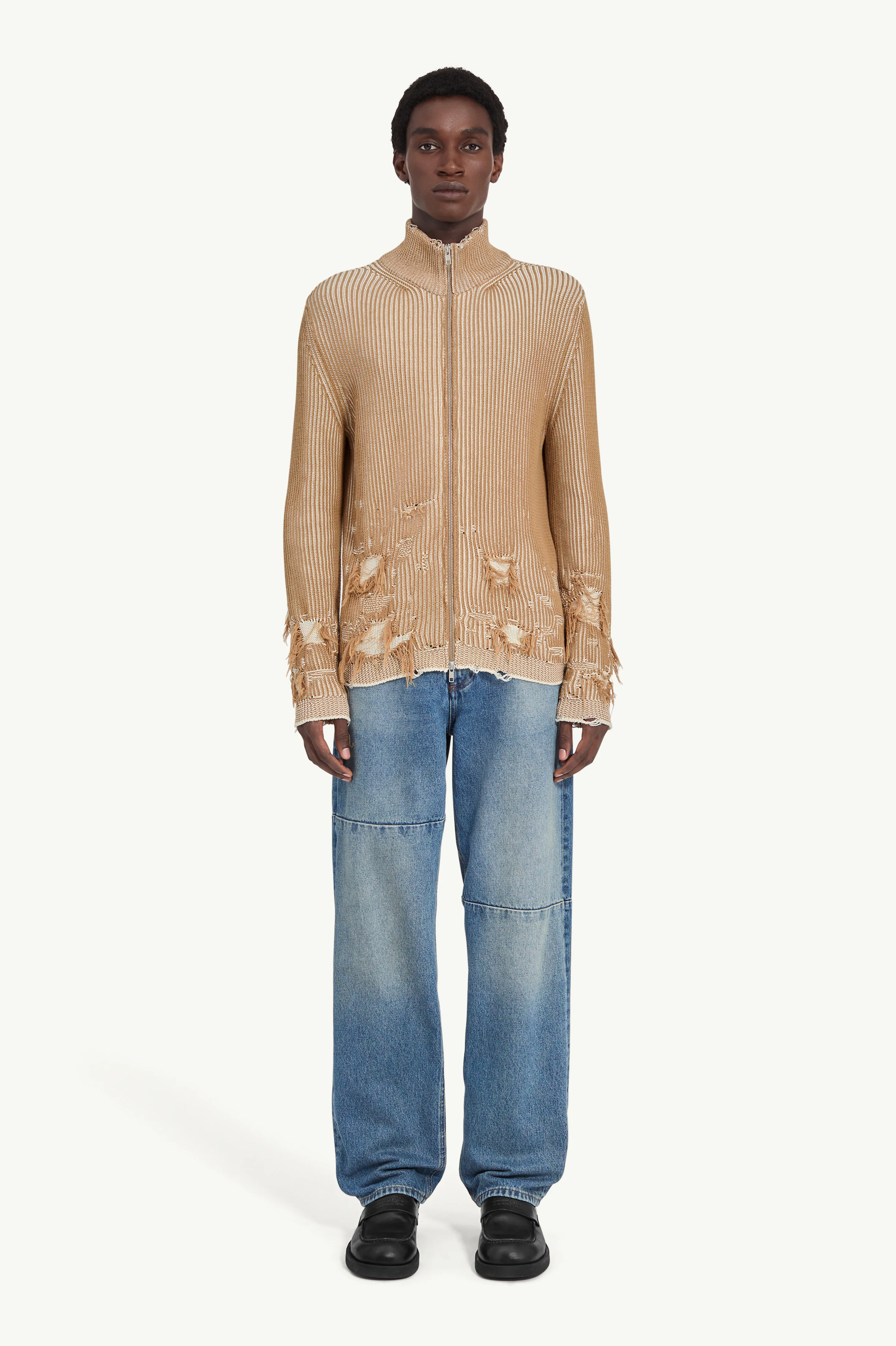 Ribbed knit cardigan - 1