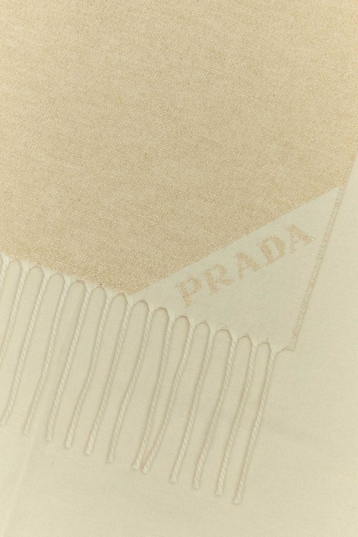 Prada Women Sand Silk Blend Scarf - 2