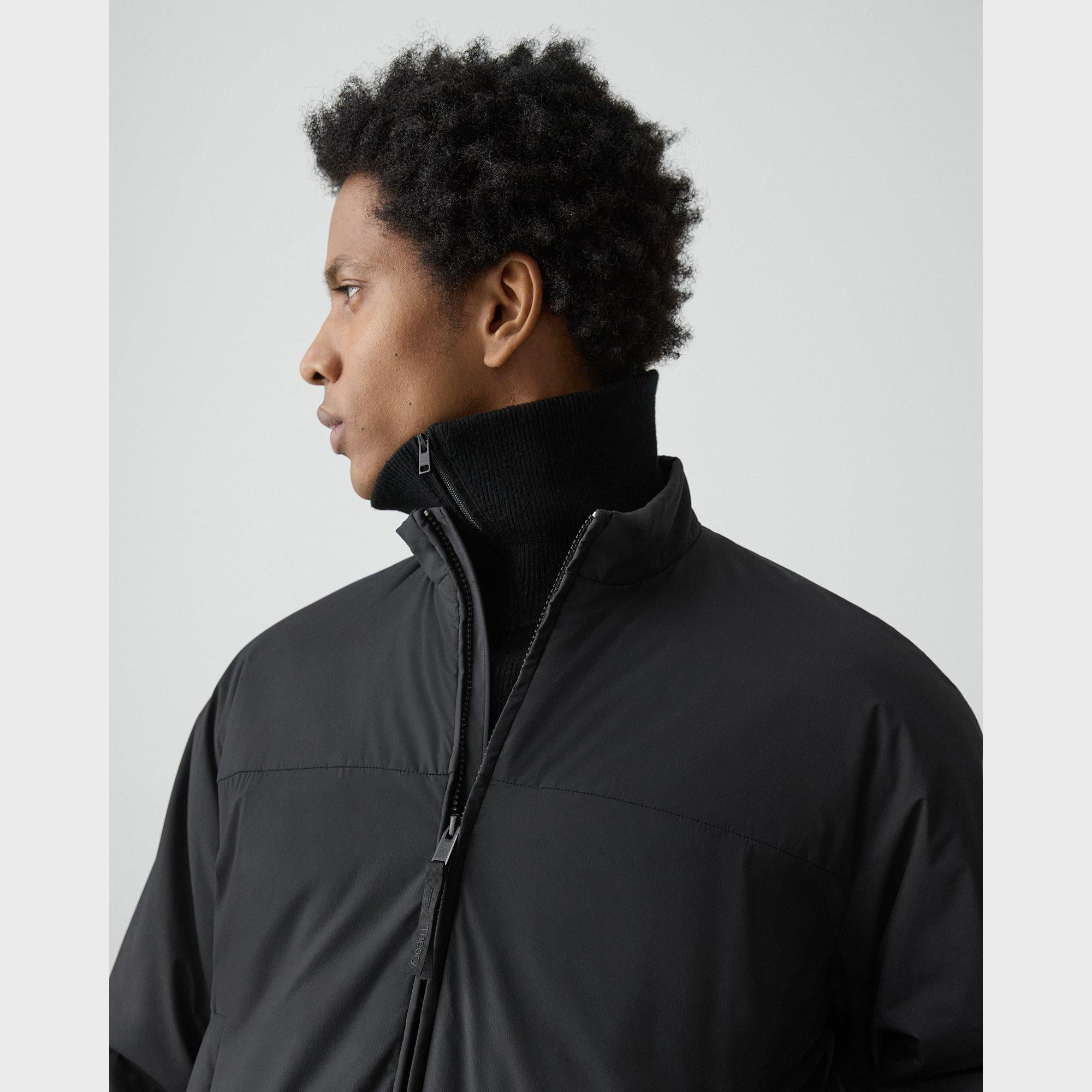 Stand Collar Jacket in Motion Nylon - 5