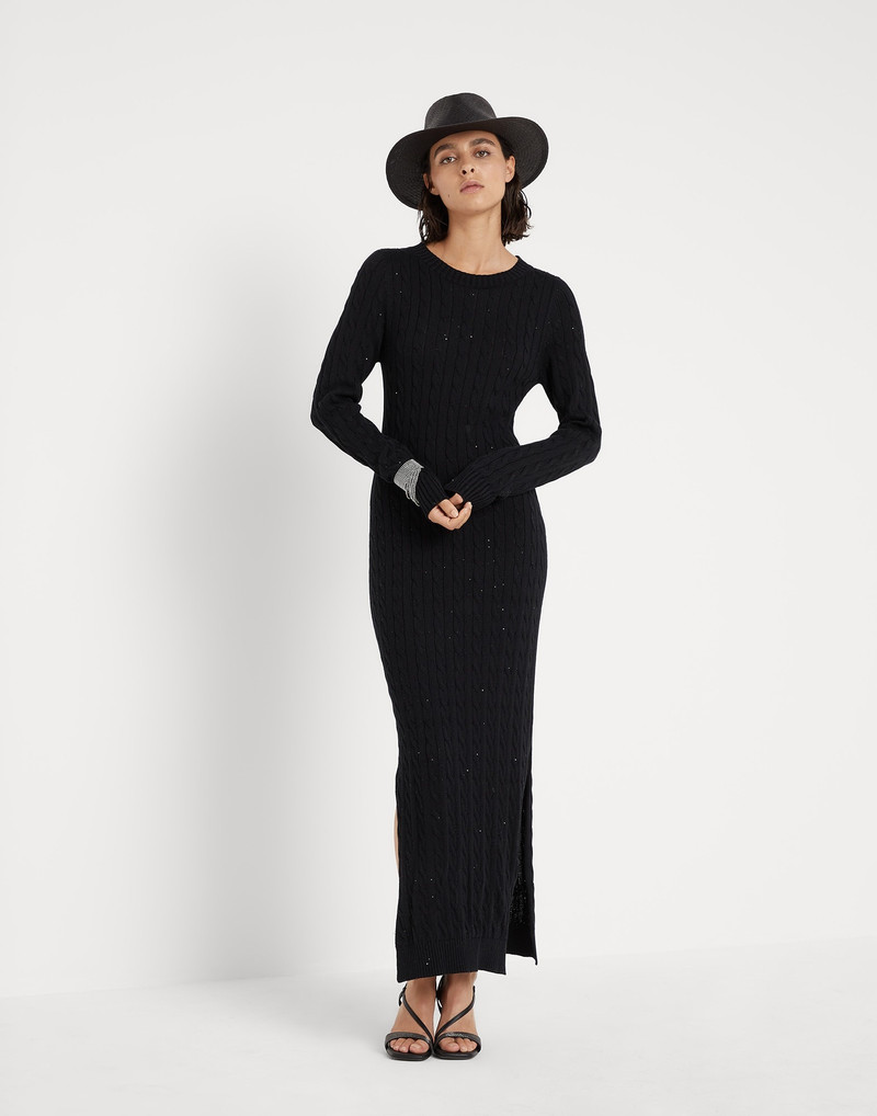 Cotton dazzling cables knit dress 5
