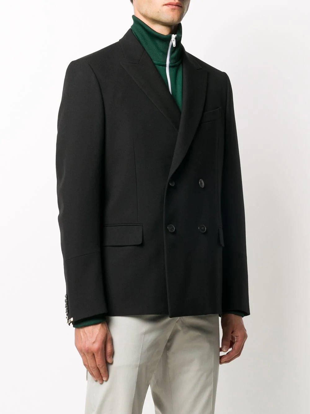 double-breasted tailored blazer - 3