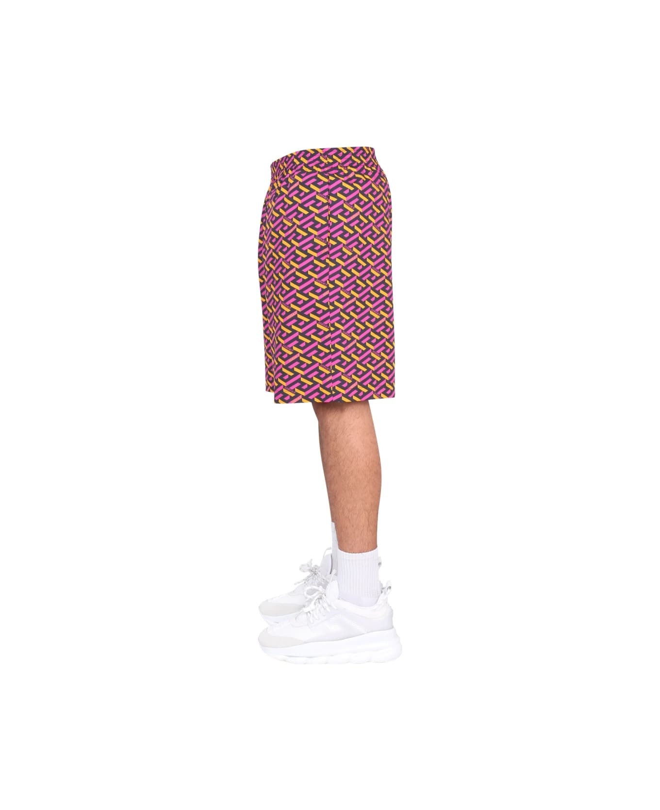 Shorts With La Greca Print - 3