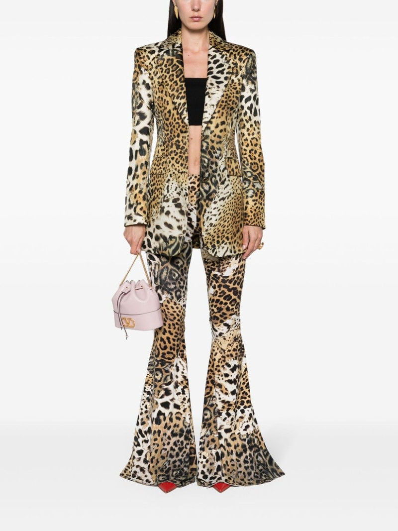 Roberto Cavalli Jaguar Skin-print silk blazer outlook