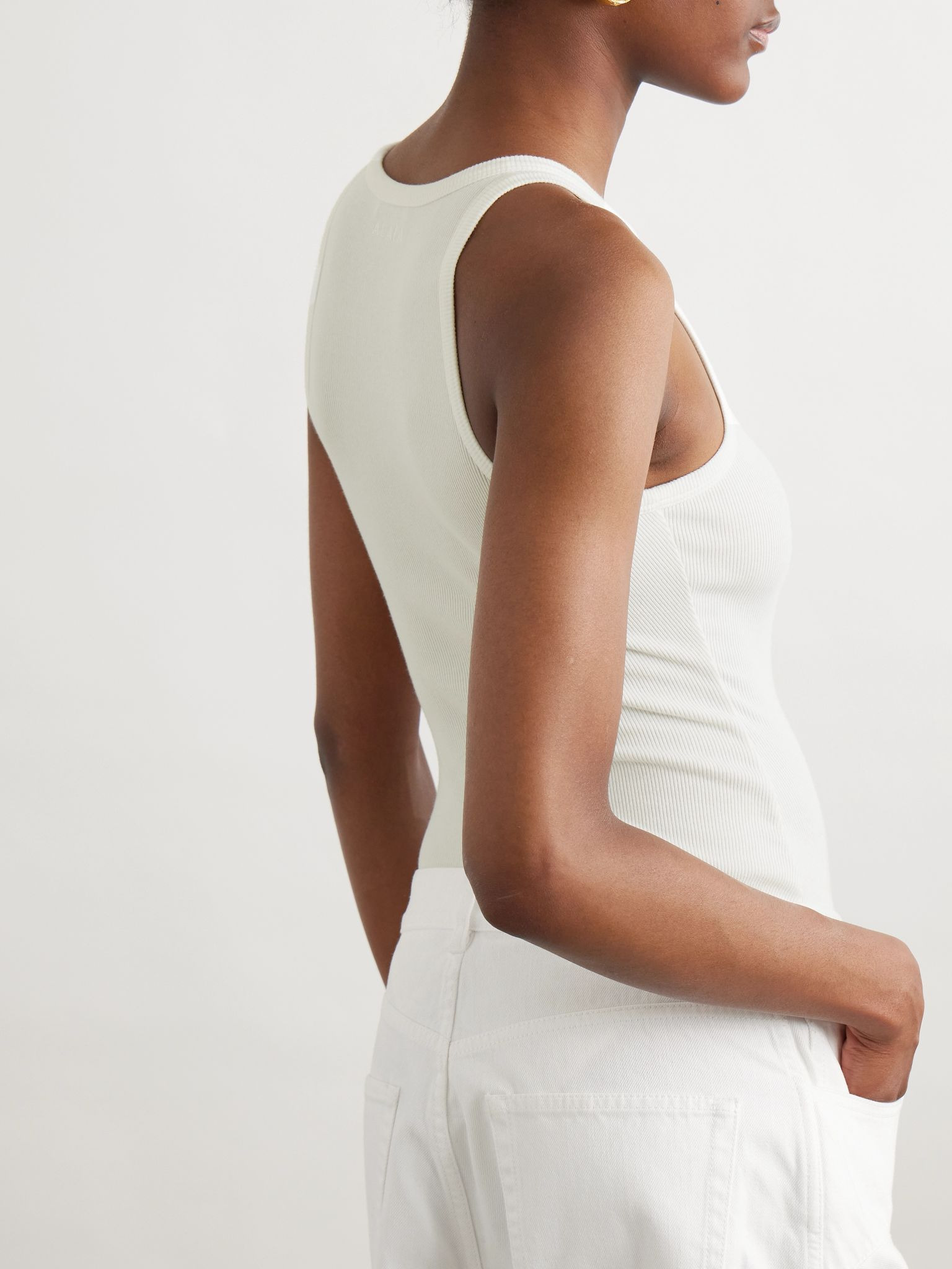 Ribbed-knit bodysuit Off-white - 3