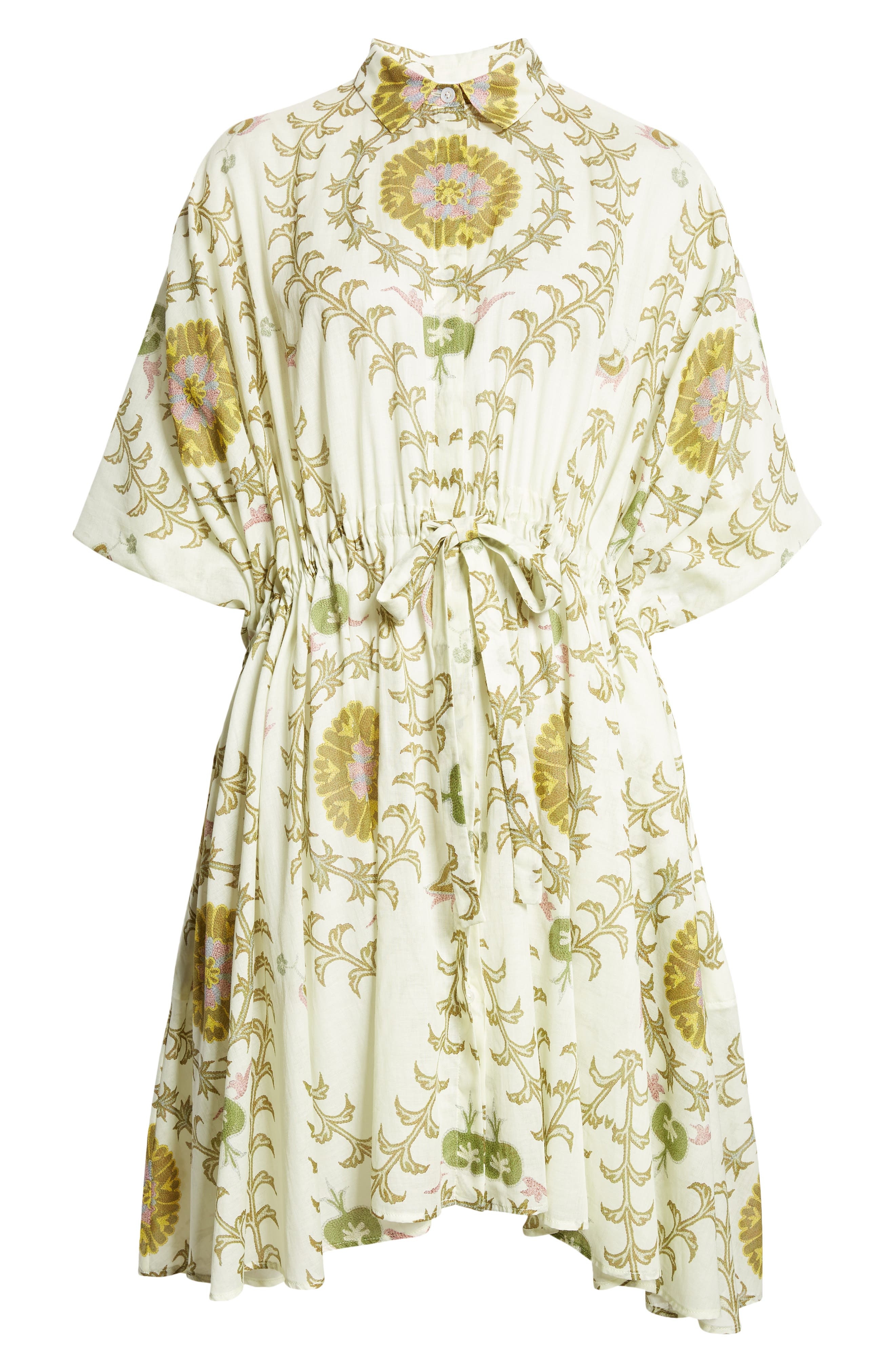 Giambattista Valli Botanical Print Cotton Voile Shirtdress in Green/Multi at Nordstrom - 5