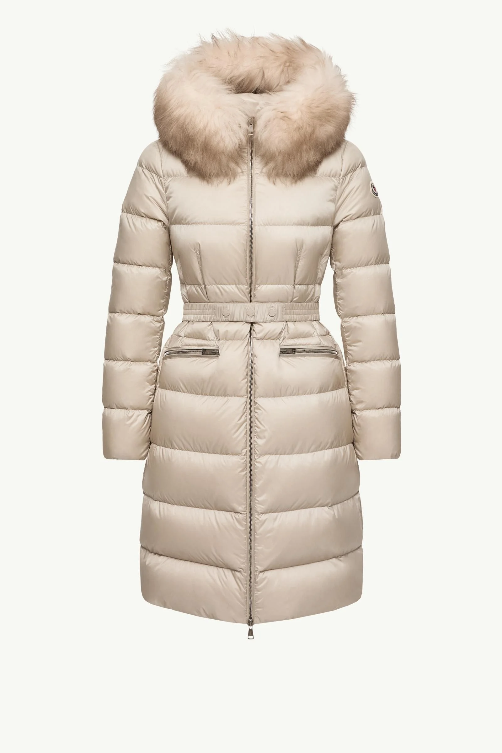 Boedic Hooded Shearling-Trimmed Long Down Jacket - 1