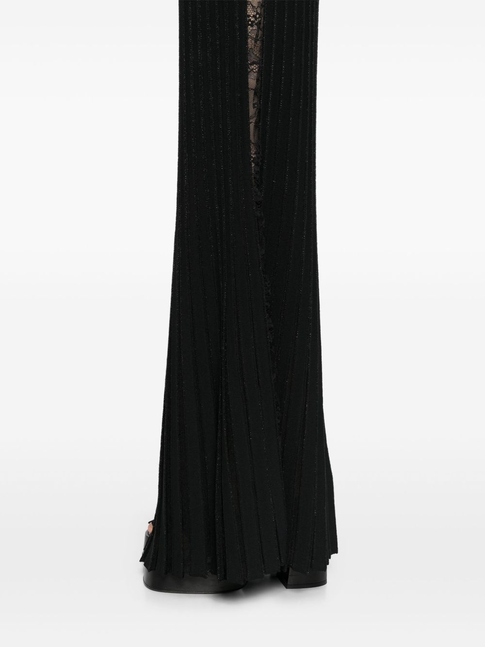 knitted flared trousers - 5