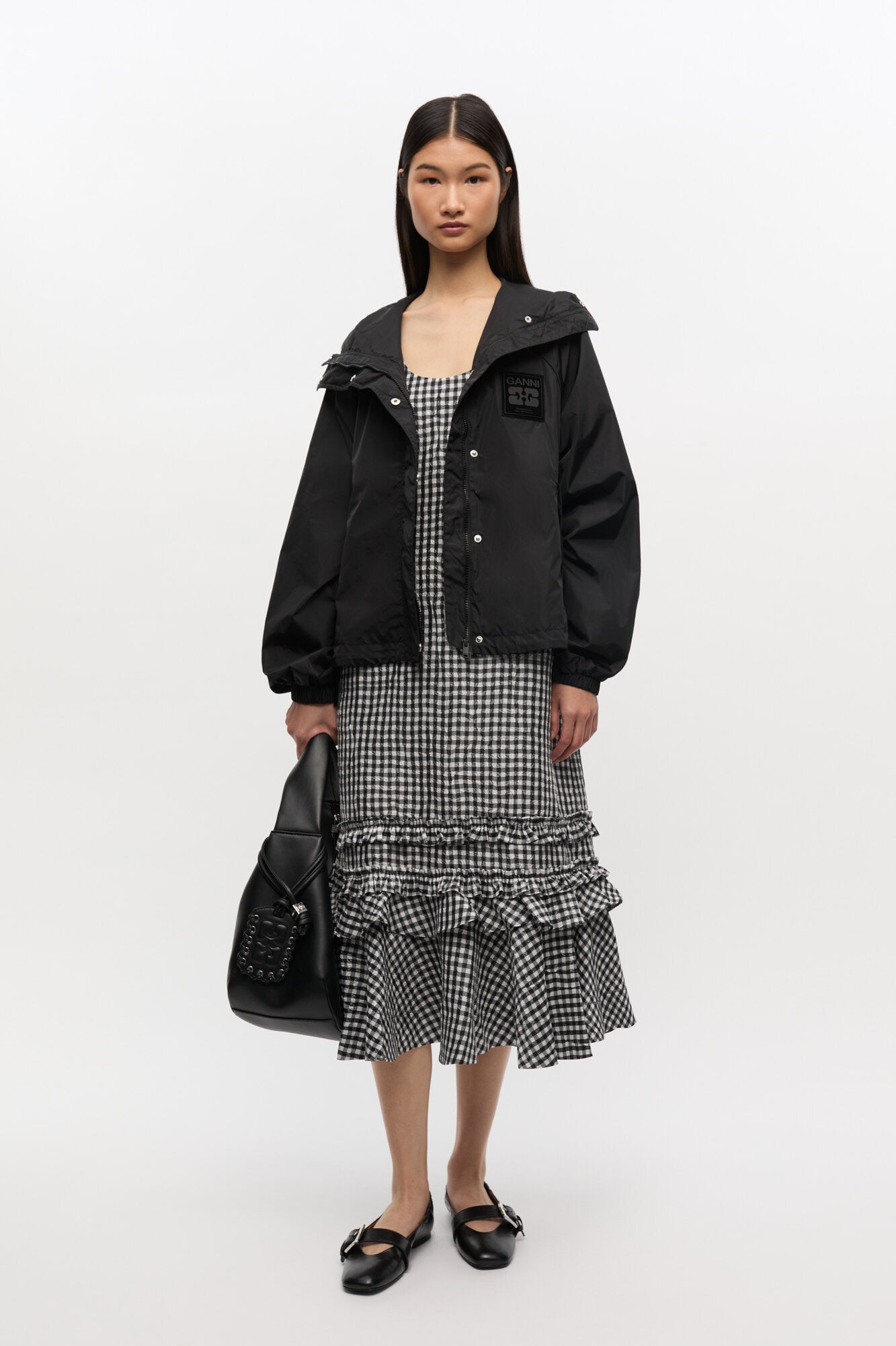 BLACK NYLON JACKET - 3