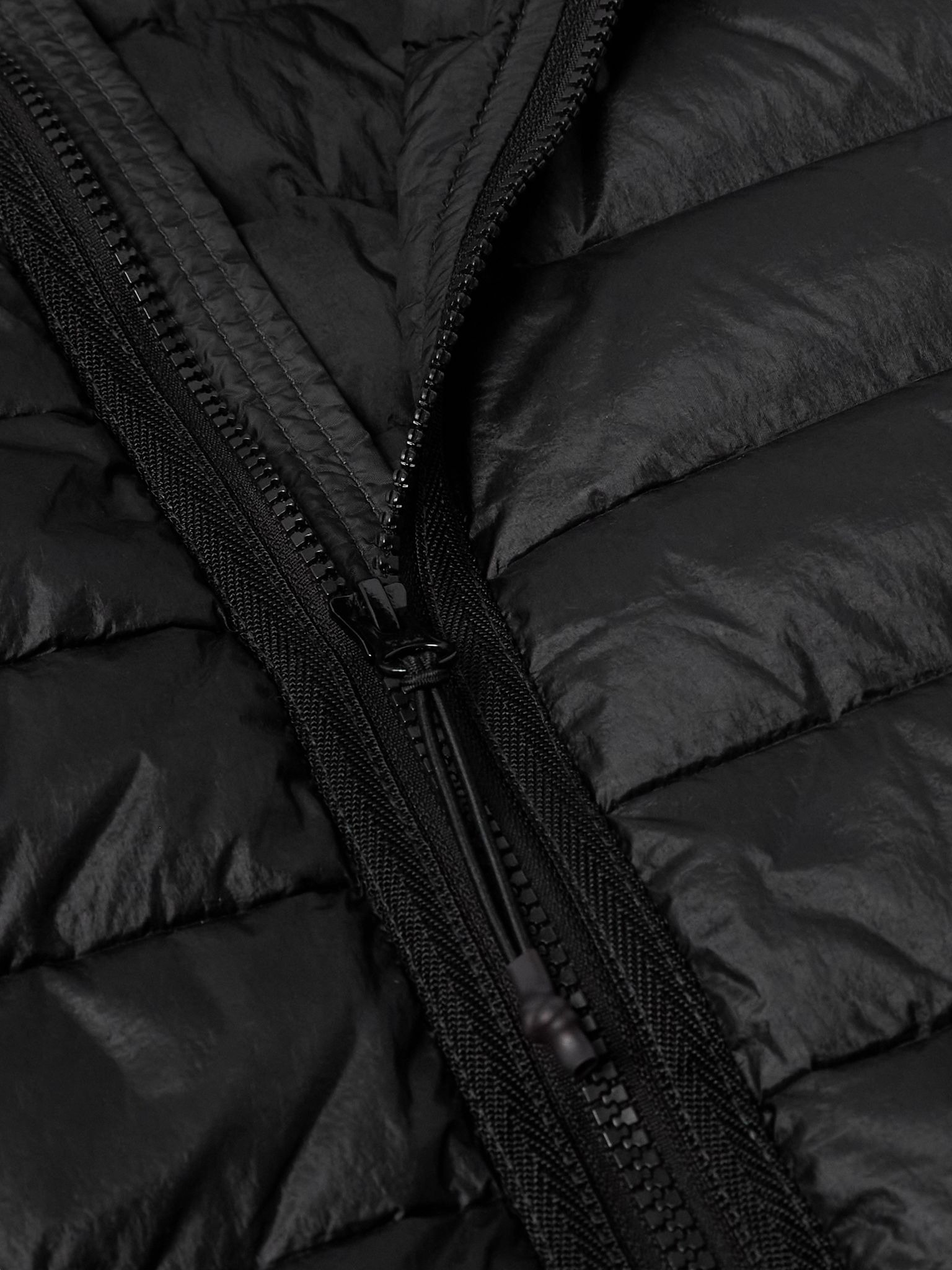 Logo-Appliquéd Quilted Shell Hooded Down Jacket Black - 4