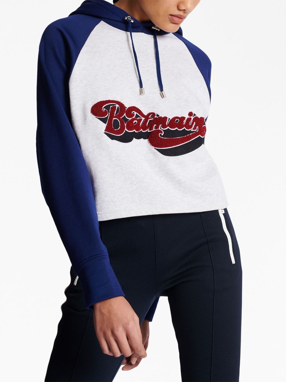 logo-print raglan-sleeve hoddie - 7