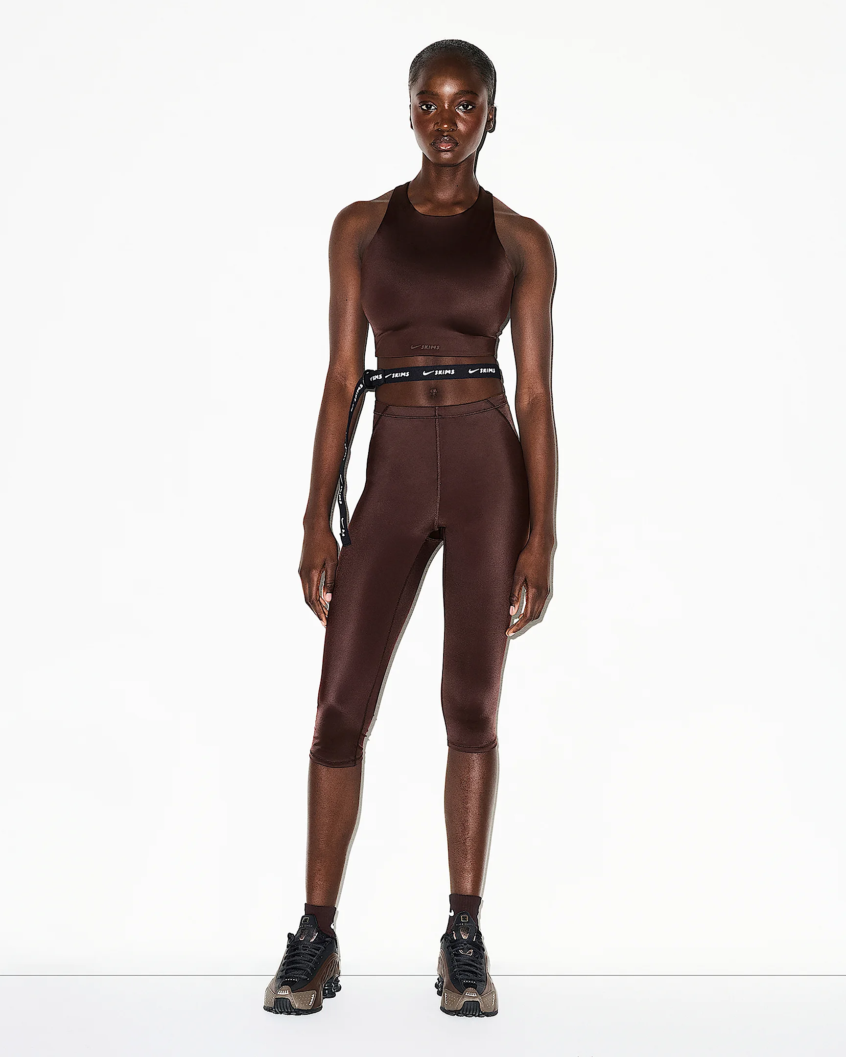 NikeSKIMS Satin Shine Women's High-Waisted 17" Leggings with Drawcord - 1