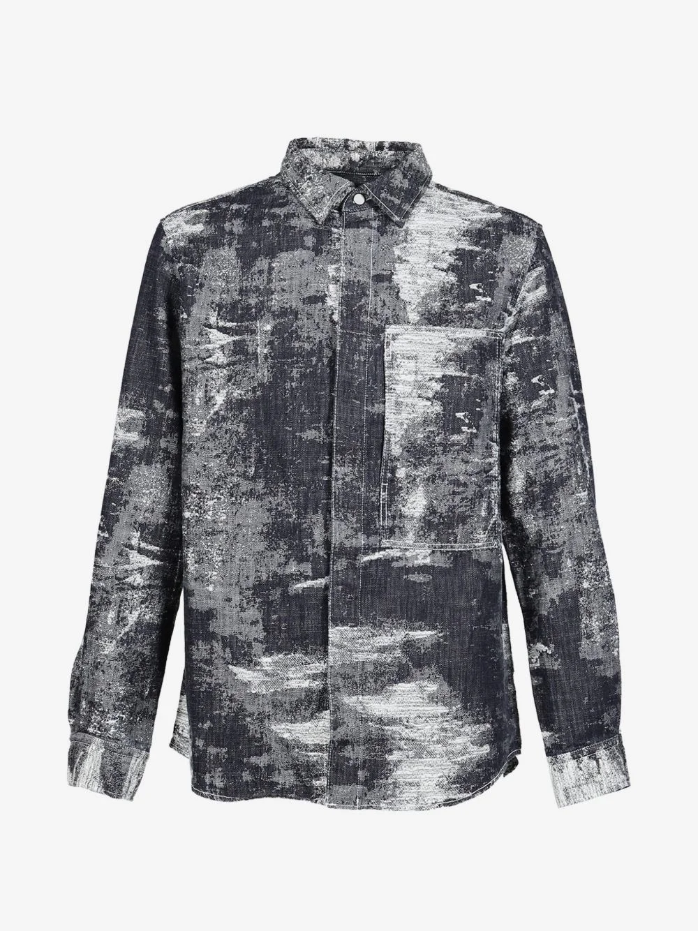 faded-effect long-sleeve shirt - 1