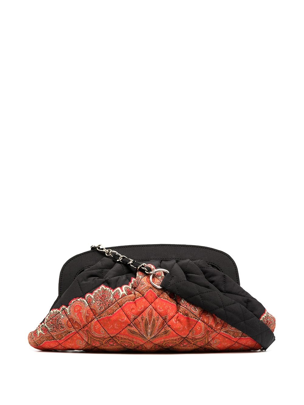 quilted paisley clutch - 1