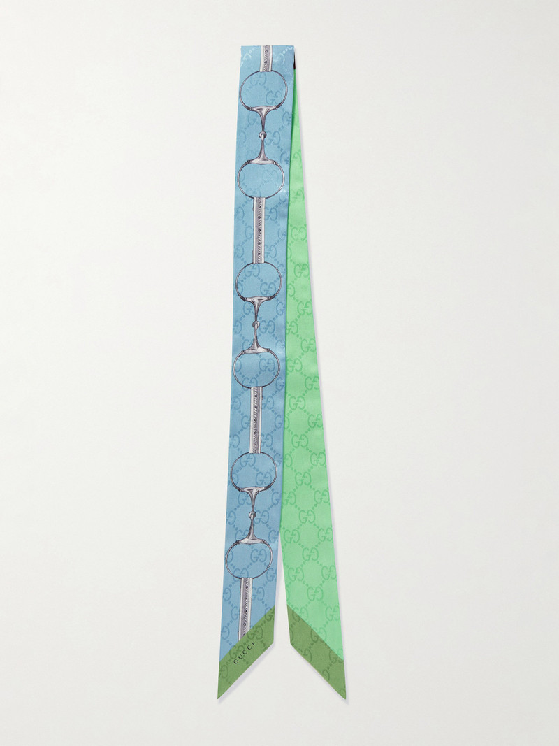 Printed Silk-twill Jacquard Scarf 1