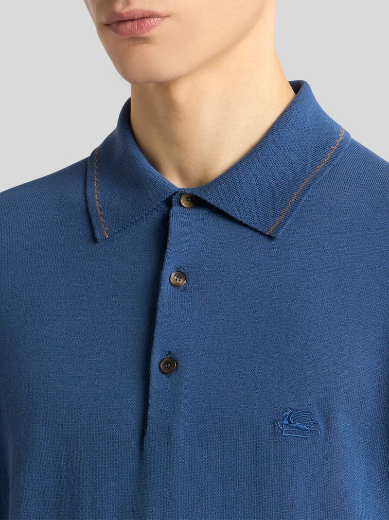 Etro COTTON POLO SHIRT WITH PEGASO outlook