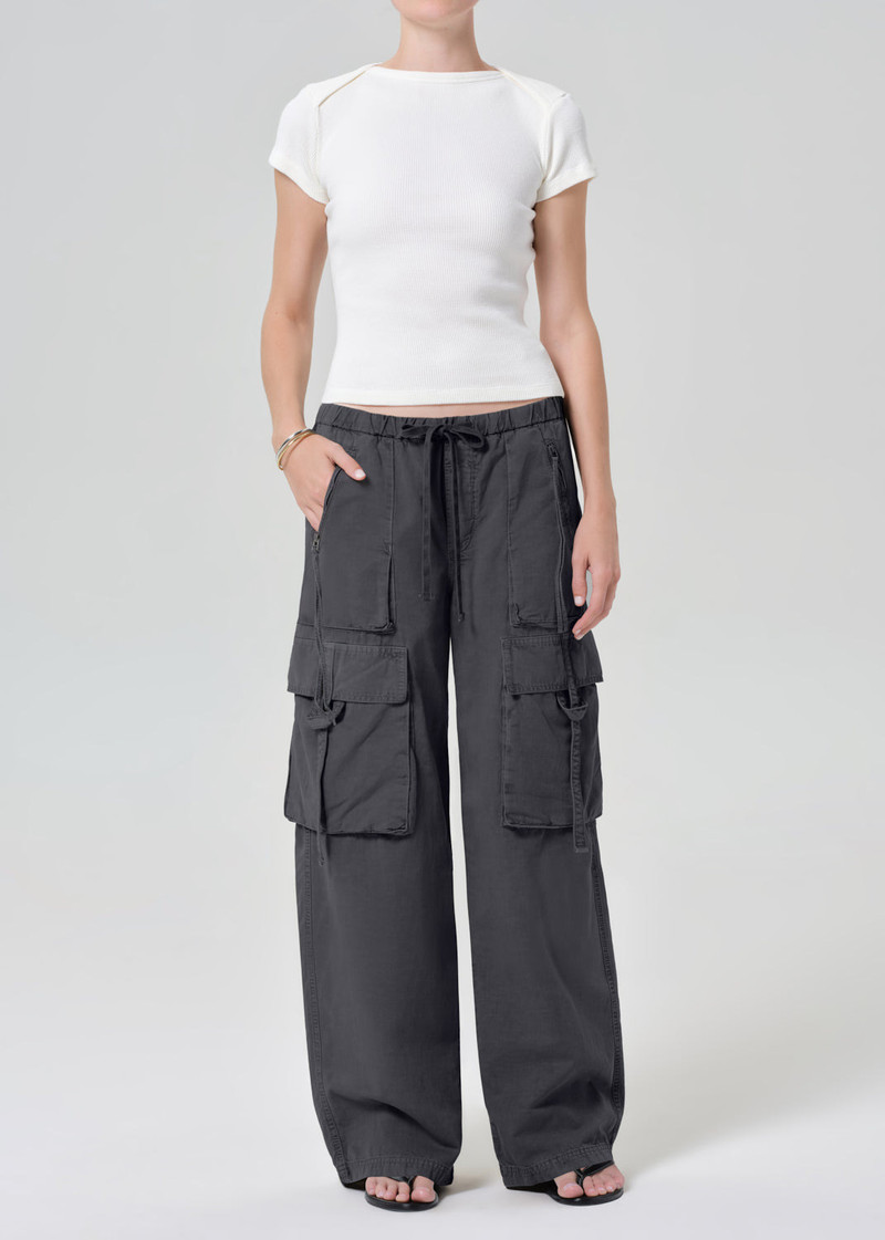 Andira Pull On Pant In Charcoal - 1