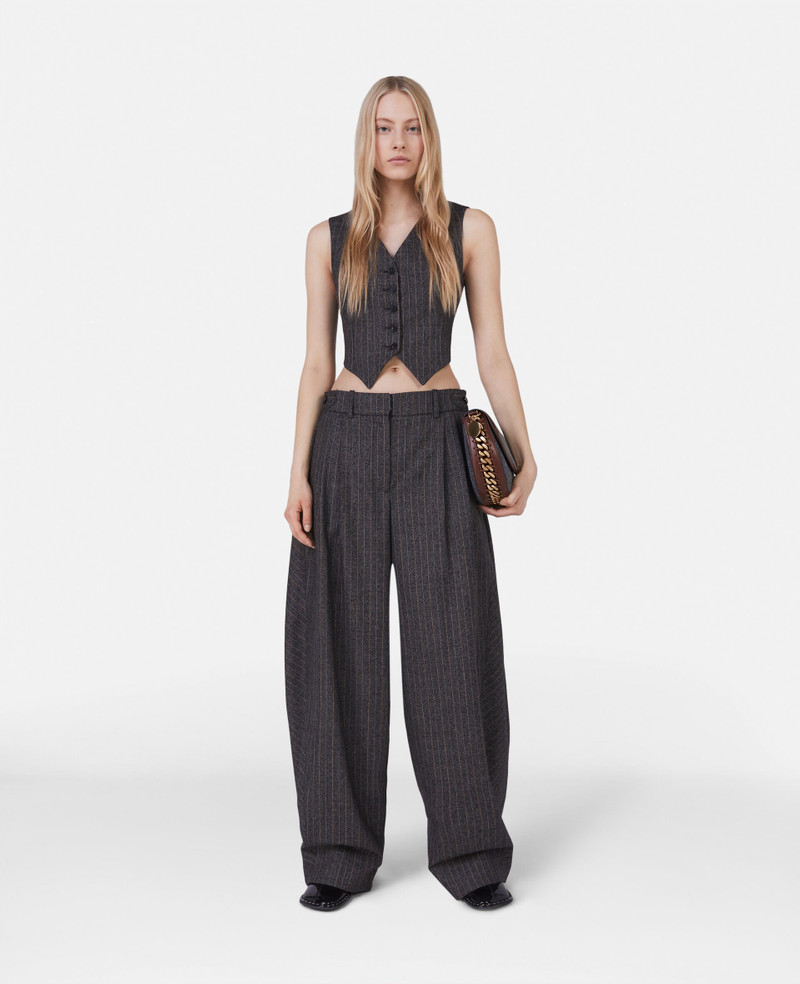 Stella McCartney Pinstripe Cropped Waistcoat outlook