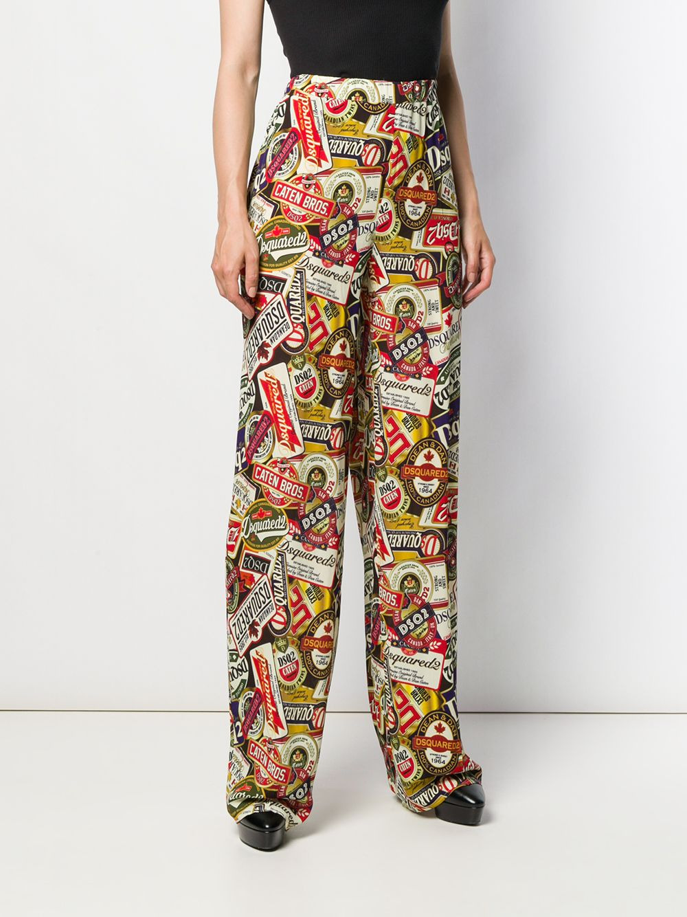 printed palazzo pants - 3